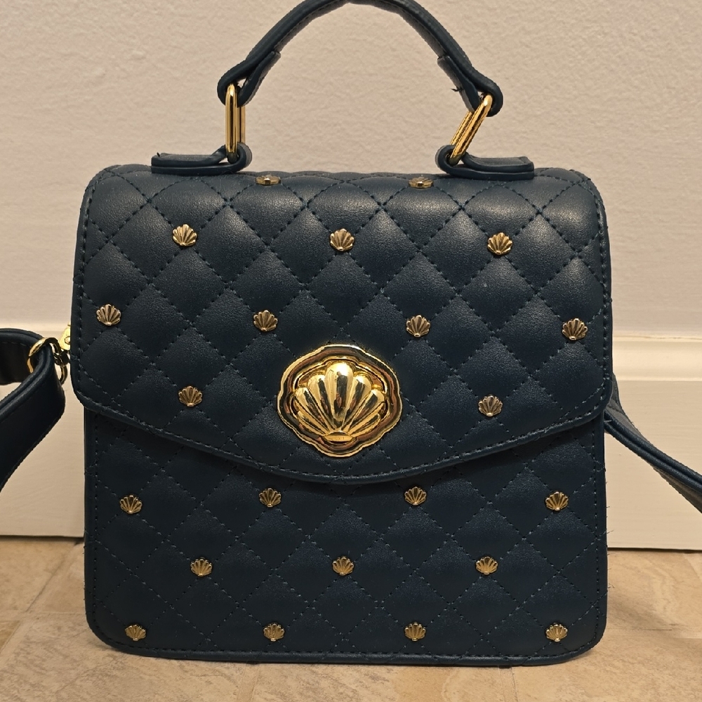 Loungefly Disney Parks The Little Mermaid Teal And Gold Mini Purse